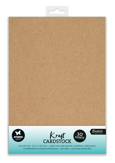 Studio light Cardstock A4 250 GSM kraft (10pcs) p/st