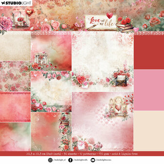 Studio light Love of My Life Design Paper Pad Backgrounds p/36vel