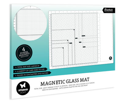 Studio light Magnetic Glass Mat w/ Magnets p/st