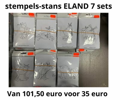 Stamp-stans set ELAND p/7st unmounted