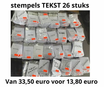 Stamp set TEKST p/26st unmounted