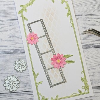 Stans bloemen rond met takjes p/st