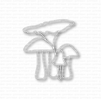 Stans paddestoelen outline doodle 56x61mm p/st
