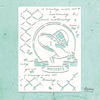 Stencil vintage Mixed 2 15x15cm p/st