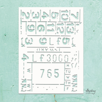 Stencil vintage Mixed 3 15x15cm p/st