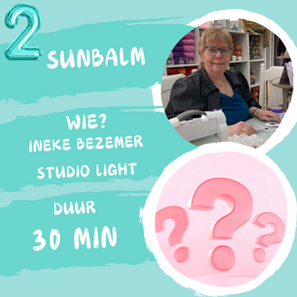 Workshop 3: Sunbalm Ineke Bezemer met Studio Light tijd: 10.30-11.00 zaterdag