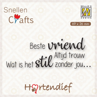 Clear stamp hartendief Beste vriend altijd p/st