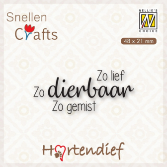 Clear stamp hartendief Zo lief zo dierbaar p/st
