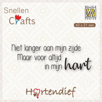 Clear stamp hartendief Niet langer aan mijn zijde p/st