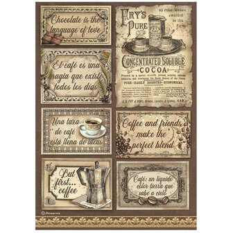 Rice Paper Koffie A4 p/vel labels