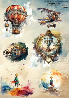 Rice Paper Betwee worlds luchtballon A4 p/vel