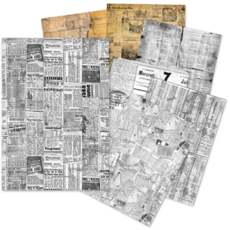 Rice Paper Newspapers tissue paper set p/24vel