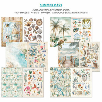 Summer Days A4 Junk Journal Ephemera Book p/32vel