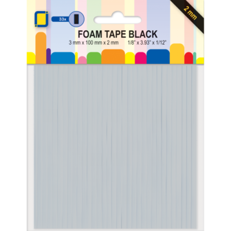 Foam lines 33 Foam lines 3x100x2mm p/st zwart