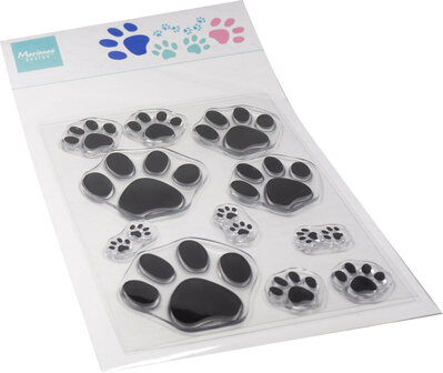 Clear stamp dierenpoot pootjes p/st