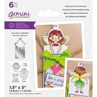 Gemini Sparkle with Fairy Dust Stamp &amp; Die p/st