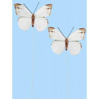 Vlinder creme 35x65mm p/2st