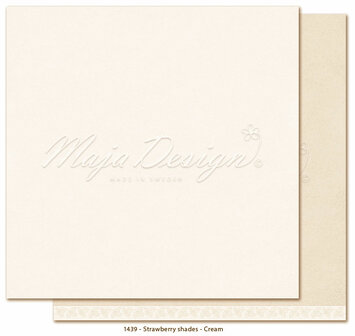 Scrappapier Strawberry - Cream 30.5x30.5cm p/vel monochromes