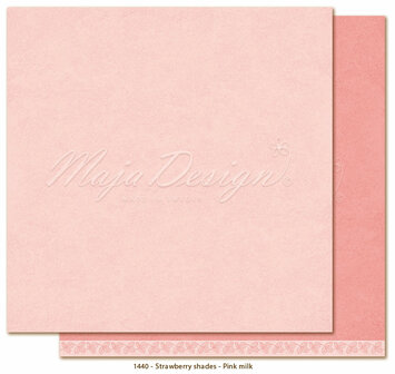 Scrappapier Strawberry - Pink Milk 30.5x30.5cm p/vel monochromes