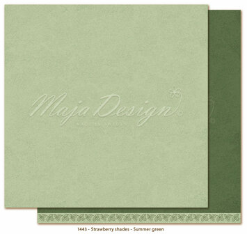 Scrappapier Strawberry - Summer green 30.5x30.5cm p/vel monochromes