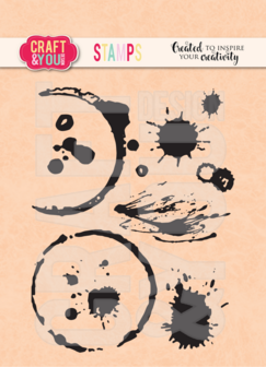 Clear stamp Koffie vlekken p/st