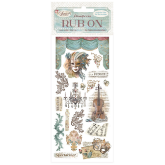 Venice City of Art Rub-On 10x21cm maskers