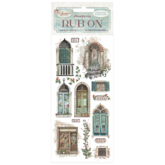 Venice City of Art Rub-On 10x21cm window
