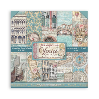 Paper pad 30.5x30.5cm Venice City of Art p/10vel