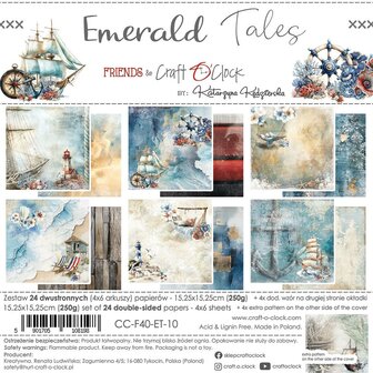 Paper pad 15.2x15.2cm Emerald Tales p/24vel
