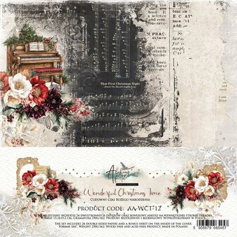 Paper pad Wonderful Christmas Time 15x15cm p/24vel