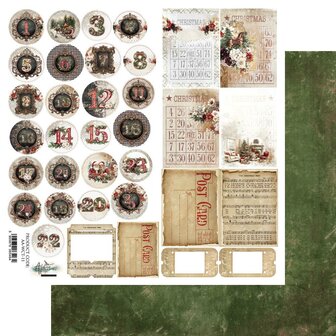 Paper pad Wonderful Christmas Time 30.5x30.5cm p/vel advent cijfers