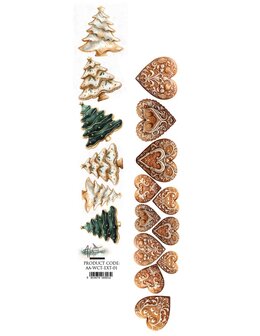 Papierstrook Wonderful Christmas Time 01 30x5cm koekjes