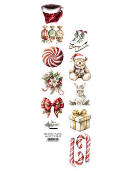 Papierstrook Wonderful Christmas Time 03 30x5cm schaatsen