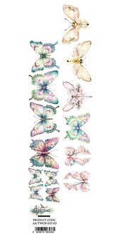 Papierstrook The World of Fairies 03 30x5cm vlinders pastel