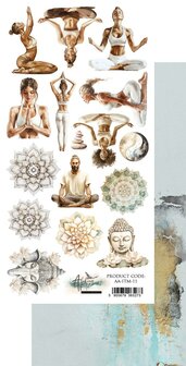 Scrappapier In the Morning &ndash; extras to cut 15x30cm p/vel yoga