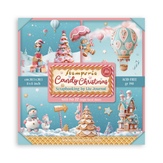 Paper pad 20x20cm Candy Christmas maxi (single face) p/22vel