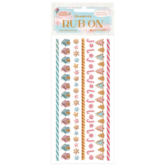 Candy Christmas Rub-On 10x21cm Stripes 
