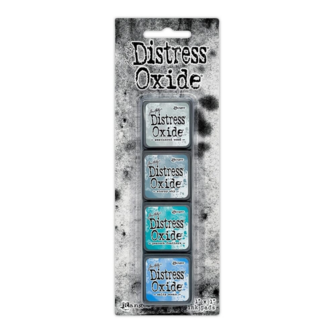 Oxide Inkt kit mini 17 2.5x2.5cm p/4st blauw