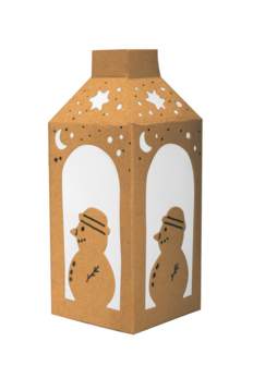 Snowman  Christmas Die-cut Paper Lanterns p/10st