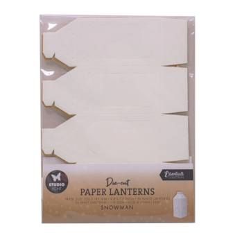 Snowman  Christmas Die-cut Paper Lanterns p/10st
