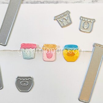 Stans jampotten met labels p/st