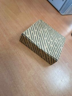 Doosjes pizza 85x85x20mm bruin/zwart p/5st