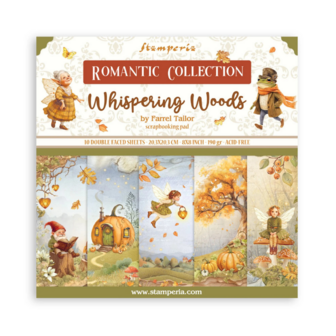 Paper pad 20x20cm Whistpering woods p/10vel