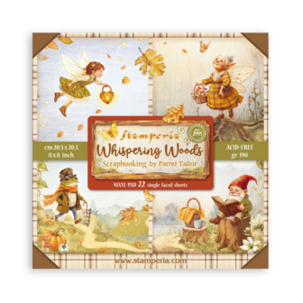 Paper pad 20x20cm Whispering woods (single face) p/22vel