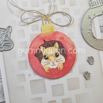 Stans Hamster in de bal van Kerstmis 47x61mm p/st