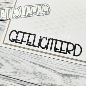Stans Gefeliciteerd ronde letter 90x15mm p/st