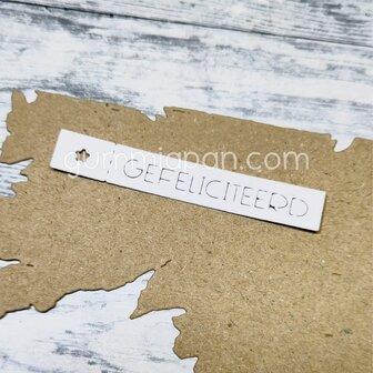 Stans label gefeliciteerd 10x64mm p/st