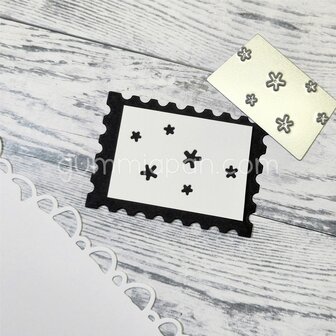 Stans textuur sneeuwvlok 40x22 mm p/st