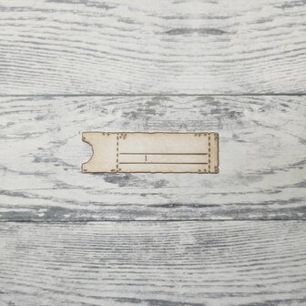 Stans kleine journal ticket met duim 50x15mm p/st