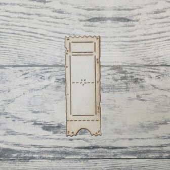 Stans kleine ticket oud met ster in midden 18x50mm p/st